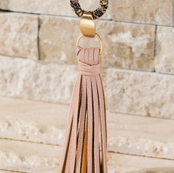 Faux Leather Tassel Necklace - Picture 5 of 7